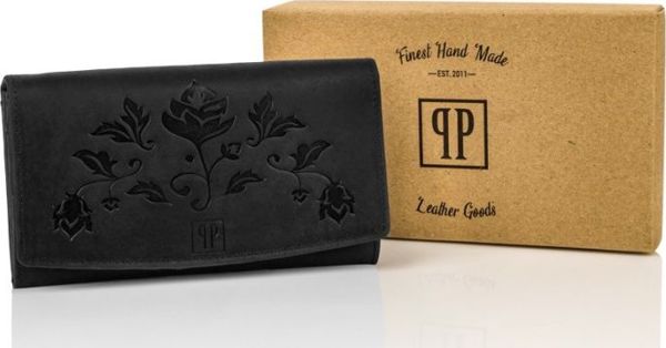 Γυναικείο Δερμάτινο Πορτοφόλι Paolo Peruzzi VINTAGE T-01-BL
