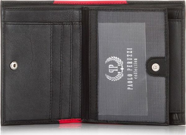 Paolo Peruzzi Ανδρικό Πορτοφόλι Δερμάτινο RFID IN-16-RED