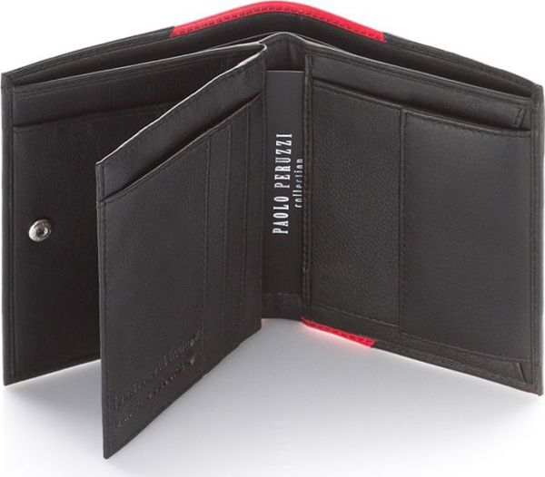 Paolo Peruzzi Ανδρικό Πορτοφόλι Δερμάτινο RFID IN-16-RED