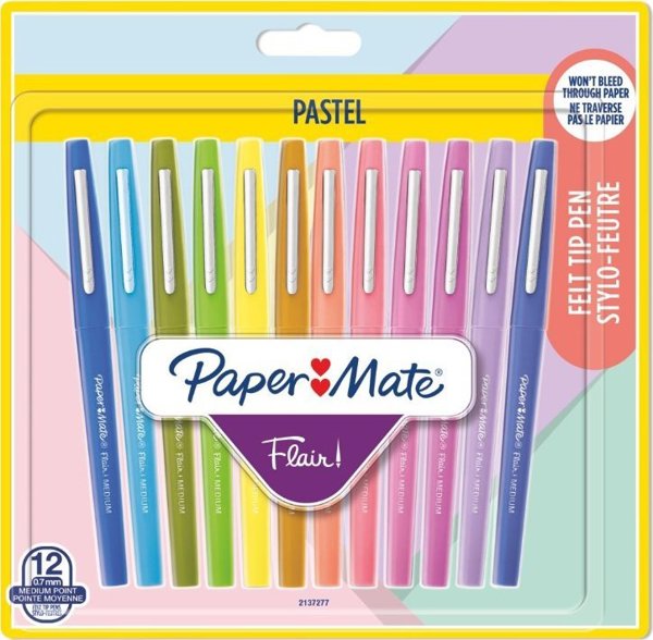 Στυλό με Ίνα Paper Mate PAPER MATE Flair 6er PASTELL M 0.7 mm Blister