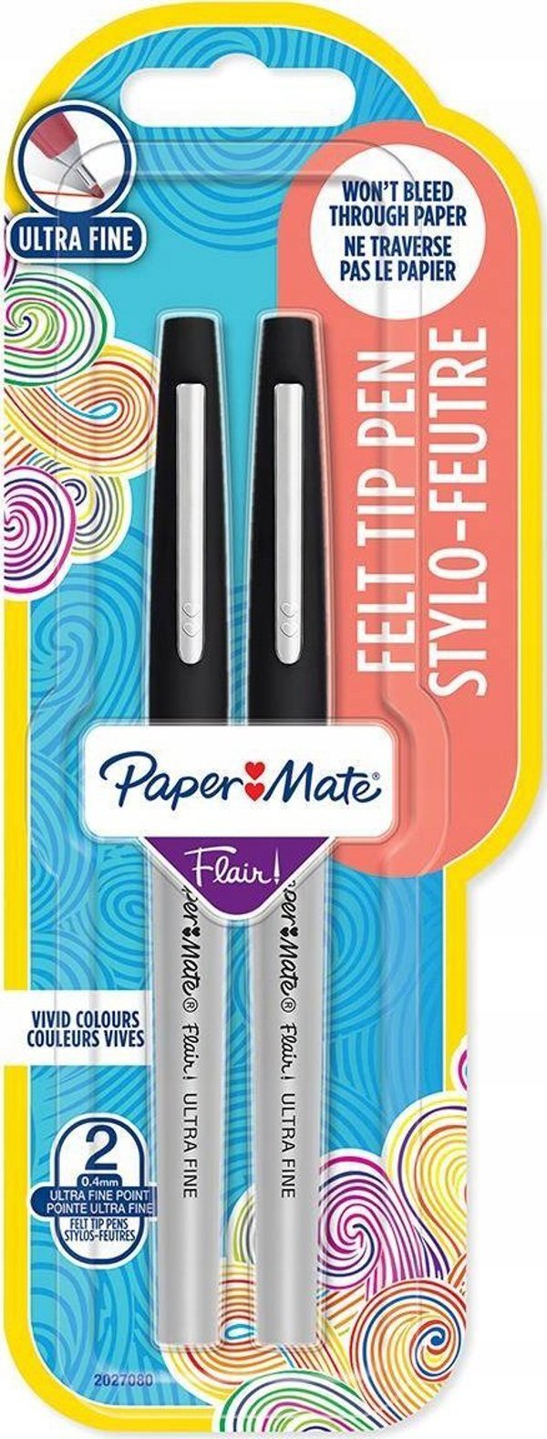 Paper Mate PAPER MATE Στυλό με Ίνες Flair 2 τεμάχια UF 0.4 mm Blister