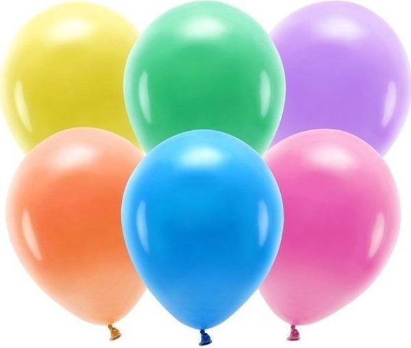 Party Deco Μπαλόνια Οικολογικά Παστέλ 30cm, Mix Χρωμάτων, 10 Τεμάχια