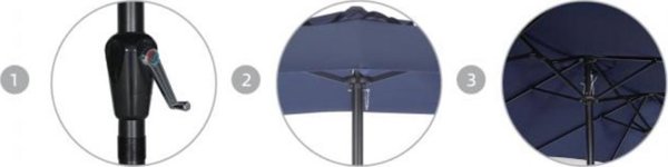 ΟΜΠΡΕΛΑ ΚΗΠΟΥ XXXL 2.7x4.6M ΓΚΡΙ SASKA GARDEN