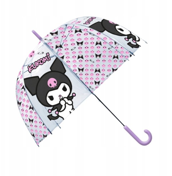 Parasolka przezroczysta manualna 46cm Kuromi KU00005 Kids Euroswan