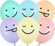 PartyDeco Μπαλόνια Λάτεξ Smiley Παστέλ, 50τμχ - Πολύχρωμα Διακοσμητικά Μπαλόνια για Πάρτι