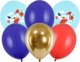 PartyDeco Μπαλόνια Λάτεξ Αεροπλάνο Διακοσμητικά, 6τμχ, 30cm, Πολύχρωμα
