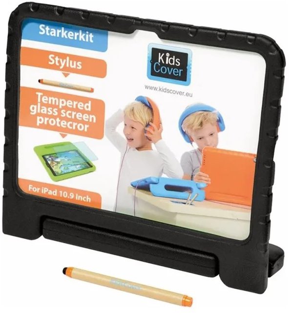 PARAT KidsCover για iPad 10ης Γεν./11ης Γεν. συμπεριλαμβανομένου StylusPen και σκληρυμένης προστασίας οθόνης - μαύρο