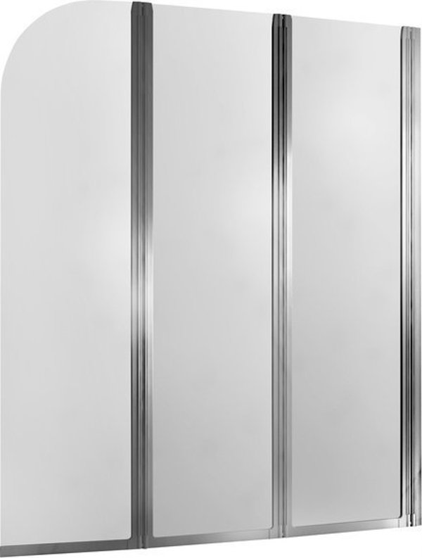 Παραβάν μπάνιου Alkotest 170-06992P / KFA / MODERN 3 / ΠΑΡΑΒΑΝ 3-ΣΤΟΙΧΕΙΩΝ ΧΡΩΜΙΟ ΟΠΤΙΚΟ ΑΣΦΑΛΕΣ ΓΥΑΛΙ 1205-1215MM / 1400MM /