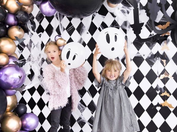 PartyDeco Μπαλόνια UV 27cm, BOO!, μίγμα ενός μεγέθους