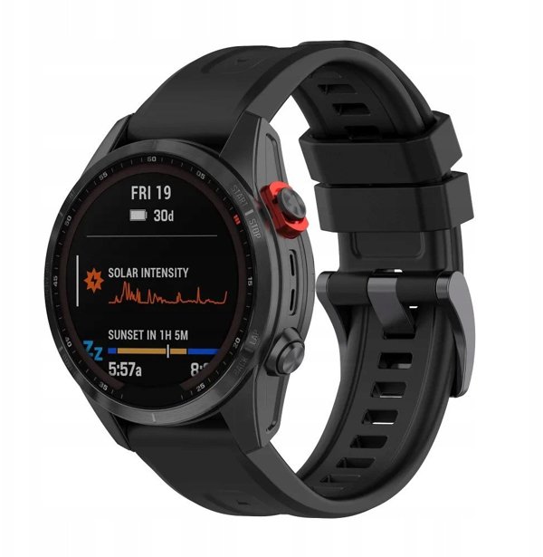 Σιλικονούχο λουράκι για GARMIN FENIX 3 / 3HR / 5X / 6X / 6X Pro / 7X / 7X Pro μαύρο (9)