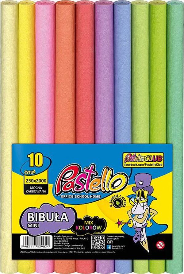 Pastello Χαρτί Κρεπ MINI 25x200 cm μίγμα 10 χρωμάτων PAS-3382 Pastello