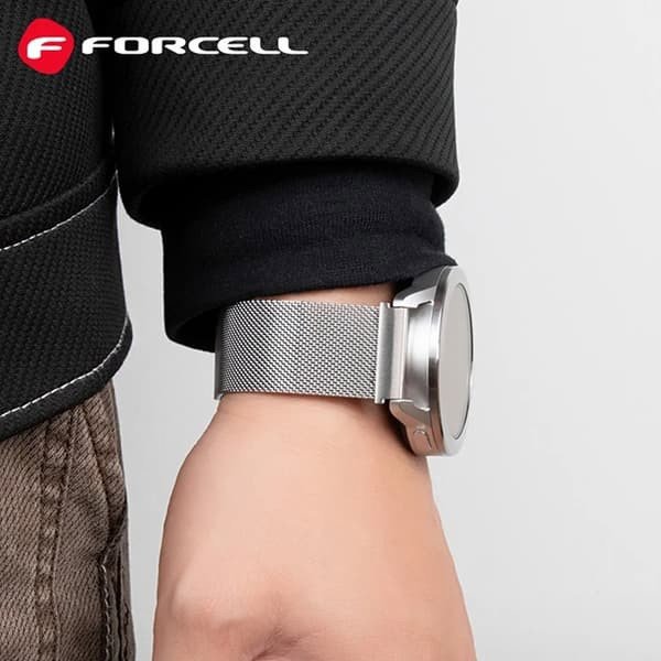 Μαγνητικό ατσάλινο λουράκι Forcell F-Design FS11 για Samsung Galaxy Watch 22 mm ασημί