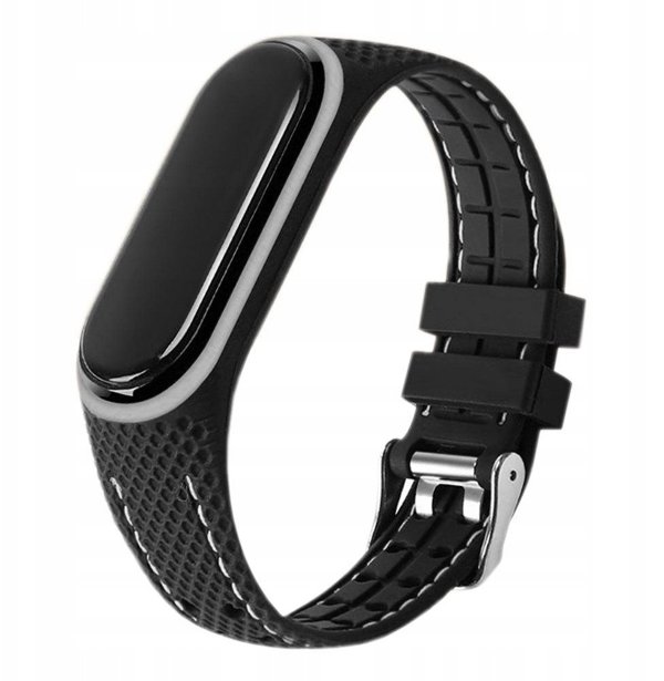 Λουράκι από ελαστομερές LIFESTYLE για XIAOMI Mi Band 5 / 6 μαύρο (03)