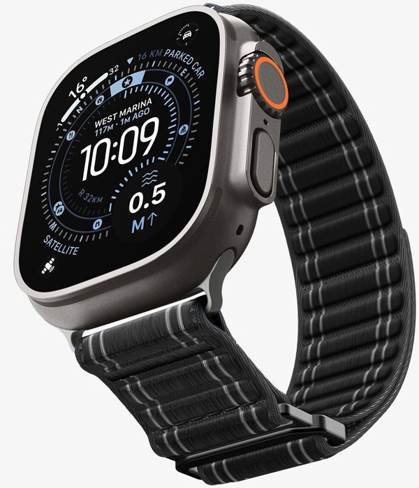 Pasek Spigen WBF0 Band Apple Watch 8 / 9 / 10 / 11 / Se / Ultra (44 / 45 / 46 / 49 Mm) Black