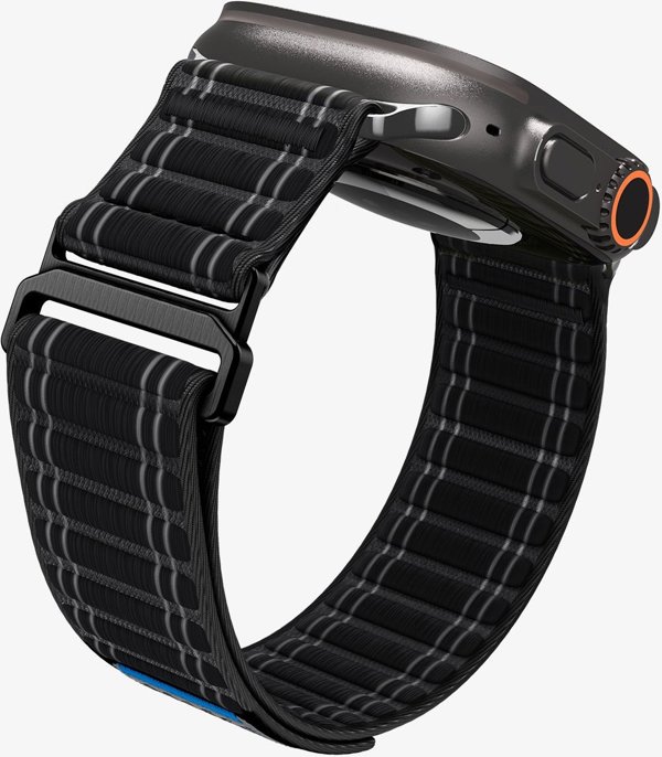 Pasek Spigen WBF0 Band Apple Watch 8 / 9 / 10 / 11 / Se / Ultra (44 / 45 / 46 / 49 Mm) Black