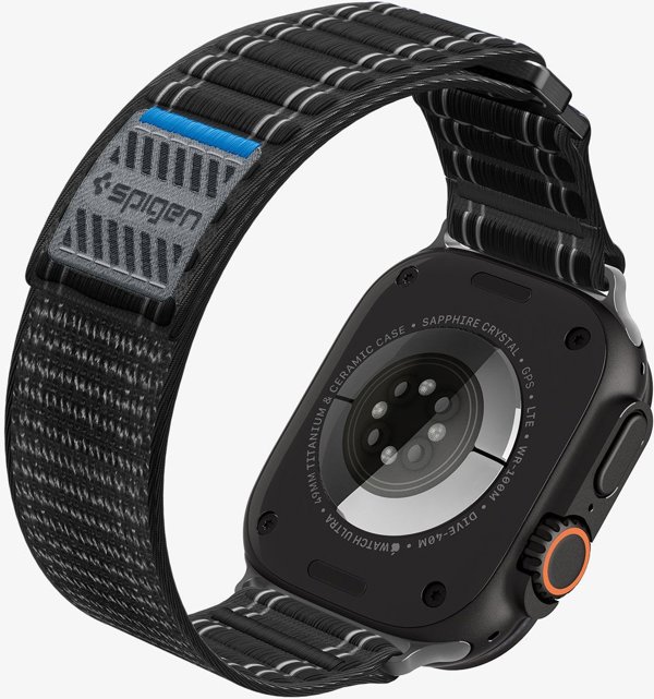 Pasek Spigen WBF0 Band Apple Watch 8 / 9 / 10 / 11 / Se / Ultra (44 / 45 / 46 / 49 Mm) Black