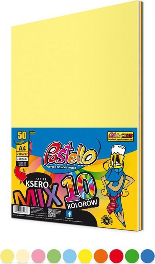 Pastello Χαρτί ξηρό A4 160g μίξη χρωμάτων 50 φύλλα