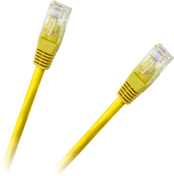 Καλώδιο Patchcord UTP 8c βύσμα-βύσμα 1.0m CCA κίτρινο