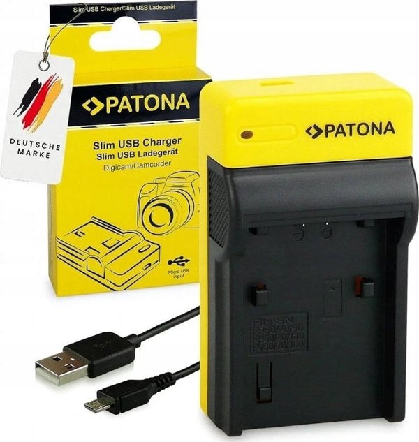 PATONA - Φορτιστής Φωτογραφικής Sony NP-FP50/NP-FH50/70 slim, USB