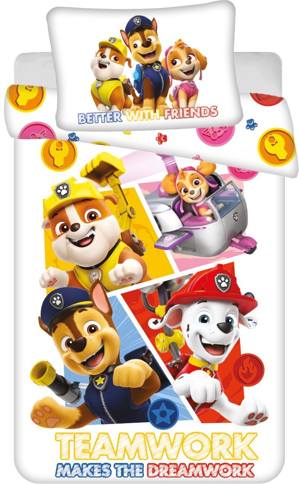 Σετ κλινοσκεπασμάτων Paw Patrol, 135x100, 2 τεμαχίων