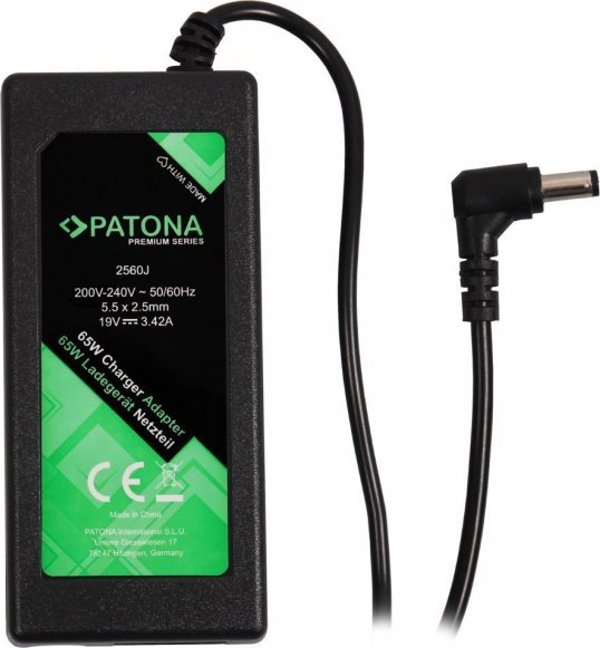Φορτιστής PATONA 2560 για φορητές συσκευές Laptop Μαύρο Εναλλασσόμενο ρεύμα Εσωτερική