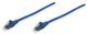 Patchcord Cat6 UTP 0,3m 100% CU μπλε