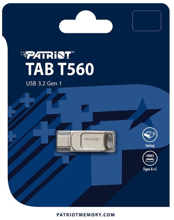 Patriot FLASHDRIVE Tab T560 256GB Dual USB 120MBs