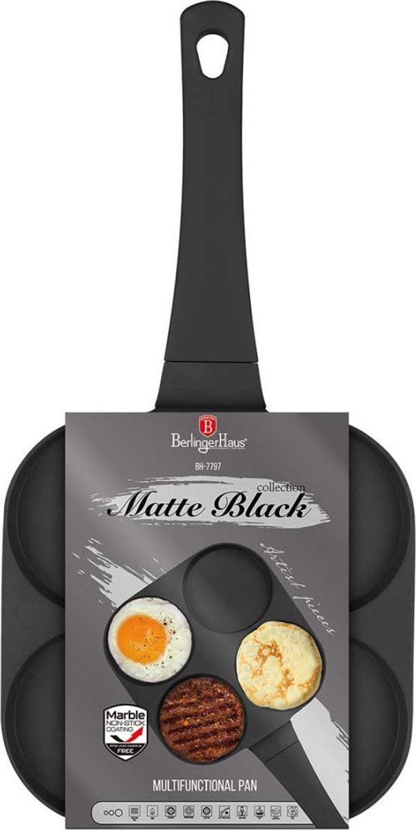 ΤΗΓΑΝΙ ΤΙΤΑΝΙΟΥ 26cm ΓΙΑ ΜΠΙΦΤΕΚΙΑ ΑΥΓΑ Berlinger Haus BH-7797 BLACK ROSE