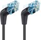 Techly Καλώδιο Δικτύωσης Patchcord Cat6a U/FTP 1.5m 100% Χαλκός, Γωνιακό Περιστρεφόμενο Slim