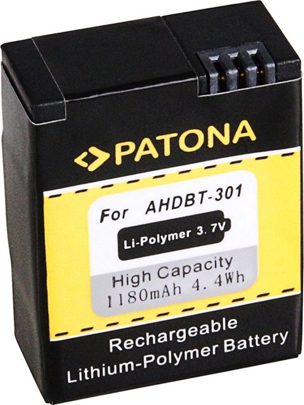Patona Patona GoPro HD Hero 3 φωτογραφικές μπαταρίες 1050mAh 3,7V Li-Ion