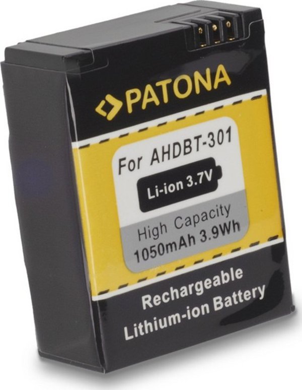 Patona Patona GoPro HD Hero 3 φωτογραφικές μπαταρίες 1050mAh 3,7V Li-Ion
