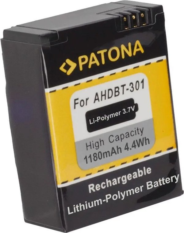 Patona Patona GoPro HD Hero 3 φωτογραφικές μπαταρίες 1050mAh 3,7V Li-Ion