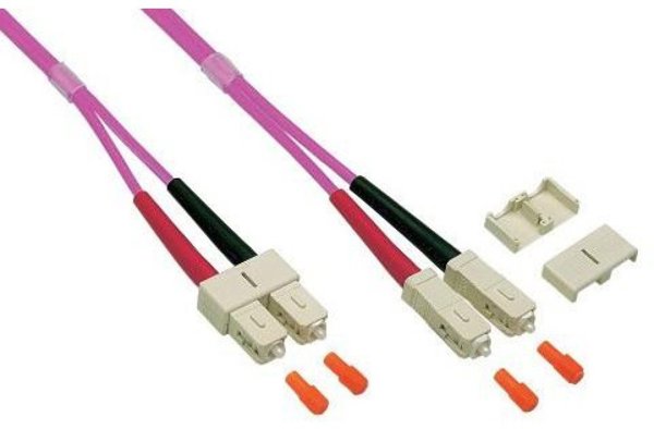Techly Καλώδιο Οπτικών Ινών OM4 50/125 MM SC-SC Duplex 1m