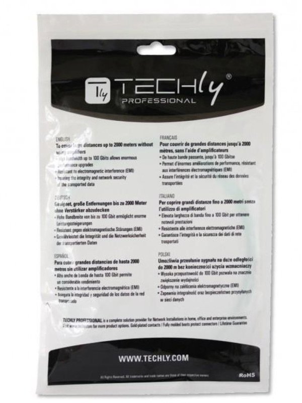 Techly Καλώδιο Οπτικών Ινών OM4 50/125 MM SC-SC Duplex 1m