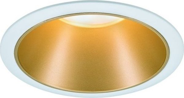 Paulmann Cole Ενσωματωμένο Φωτιστικό Οροφής GU10 10W Λευκό / Ματ Χρυσό