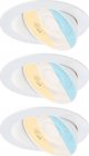 Paulmann Σετ ενσωματωμένων φωτιστικών ANMUS LED DIM 3X5W 700lm 105mm 2700K-6500K IP20 230V λευκό / αλουμίνιο