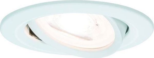 Paulmann Nova Χωνευτό Φωτιστικό LED 1x6.5W 2700K GU10 51mm Λευκό Ματ/Αλουμίνιο