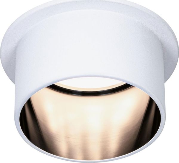Paulmann Ενσωματωμένο φωτιστικό Gil Coin 3StepDim σταθερό LED 1x6W 2700K 230V λευκό/μαύρο ματ αλουμίνιο