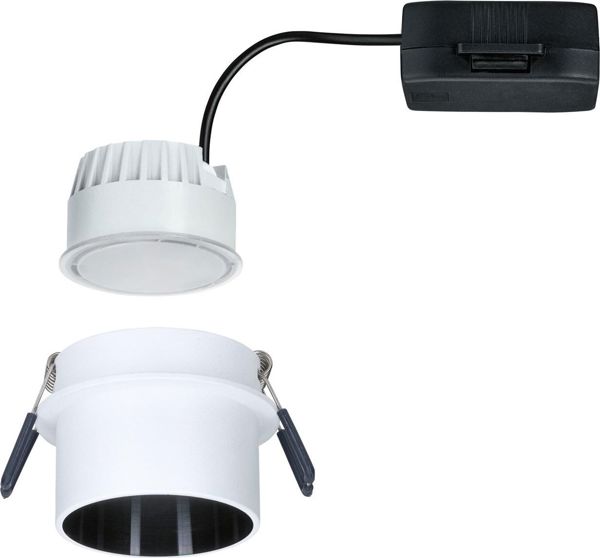Paulmann Ενσωματωμένο φωτιστικό Gil Coin 3StepDim σταθερό LED 1x6W 2700K 230V λευκό/μαύρο ματ αλουμίνιο