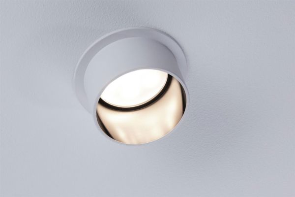 Paulmann Ενσωματωμένο φωτιστικό Gil Coin 3StepDim σταθερό LED 1x6W 2700K 230V λευκό/μαύρο ματ αλουμίνιο