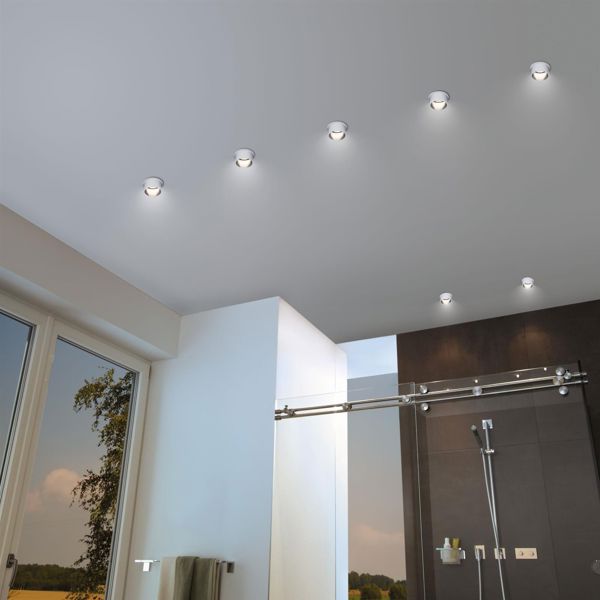 Paulmann Ενσωματωμένο φωτιστικό Gil Coin 3StepDim σταθερό LED 1x6W 2700K 230V λευκό/μαύρο ματ αλουμίνιο