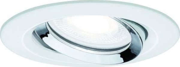 Paulmann Ενσωματωμένο φωτιστικό Nova Plus IP65 κινητό 1x6W 230V4000K GU10 51mm Λευκό Ματ Χρώμιο/Αλουμίνιο
