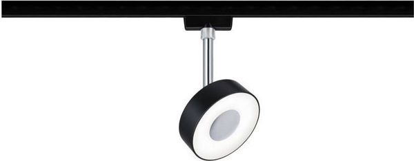 Σύστημα Paulmann URail Spot Circle 1x5W Czarny Mat/Chrom 230V Metal 4000K ρυθμιζόμενο