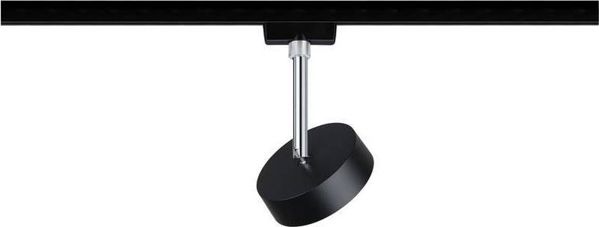 Σύστημα Paulmann URail Spot Circle 1x5W Czarny Mat/Chrom 230V Metal 4000K ρυθμιζόμενο
