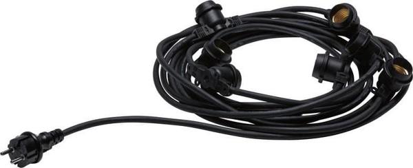 Paulmann Εξωτερική αλυσίδα φωτισμού 230V IP44 7xE27 8,5m Μαύρο