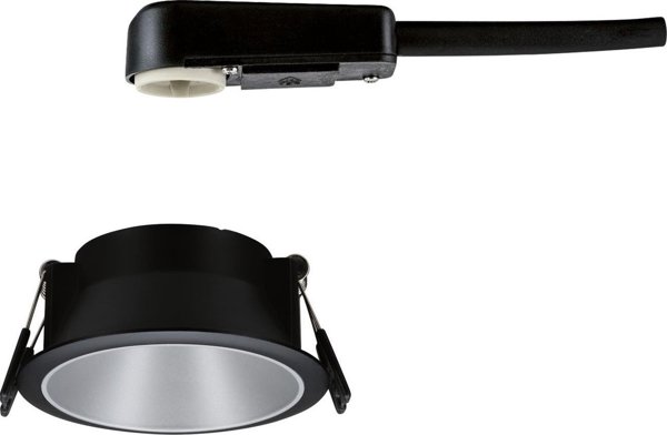 Paulmann Ενσωματωμένο φωτιστικό Cole GU10 μέγ. 10W μαύρο / ματ ασημί