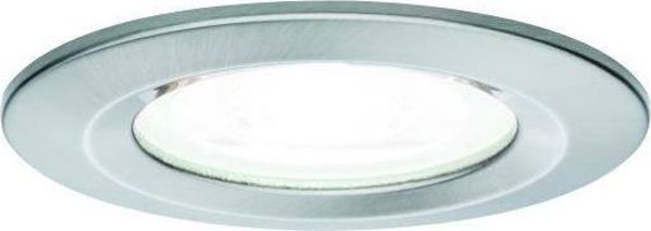 Paulmann Σετ Ενσωματωμένο Φωτιστικό Nova σταθερό LED IP44 3x6,5W 4000K 230V GU10 51mm Βουρτσισμένο Σίδερο/ Αλουμίνιο
