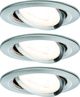 Paulmann Σετ Ενσωματωμένο Φωτιστικό Nova κινητό LED 3x6,5W 2700K 230V GU10 51mm Βουρτσισμένο Σίδερο/Αλουμίνιο