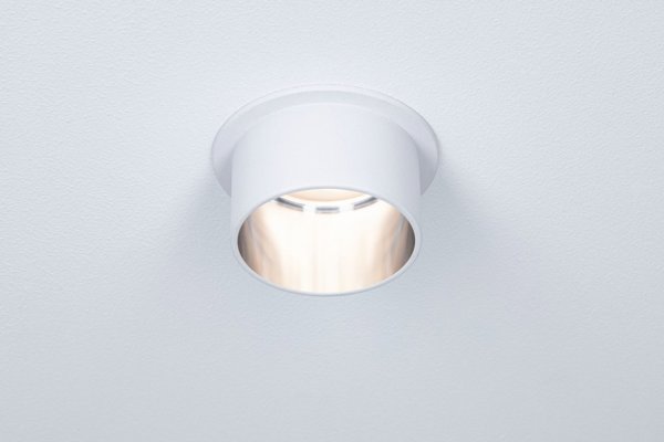 Paulmann Ενσωματωμένο φωτιστικό Gil Coin 3StepDim σταθερό LED 1x6W 2700K 230V λευκό ματ/σιδερένιο αλουμίνιο