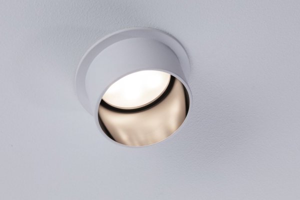 Paulmann Ενσωματωμένο φωτιστικό Gil Coin 3StepDim σταθερό LED 1x6W 2700K 230V λευκό ματ/σιδερένιο αλουμίνιο